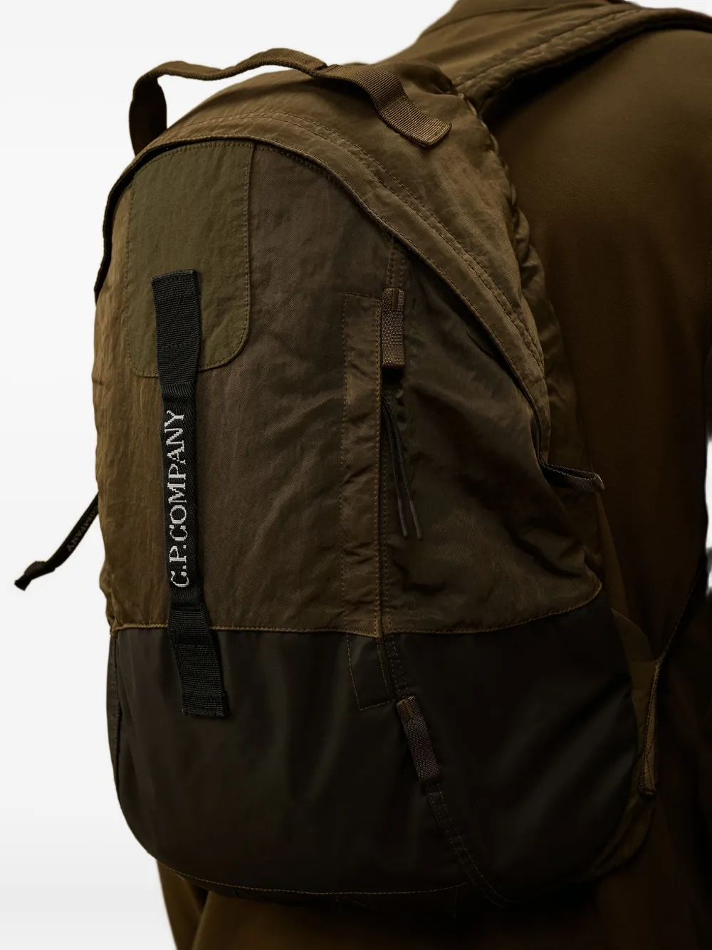 C.p. Company Logo-strap Backpack In Green