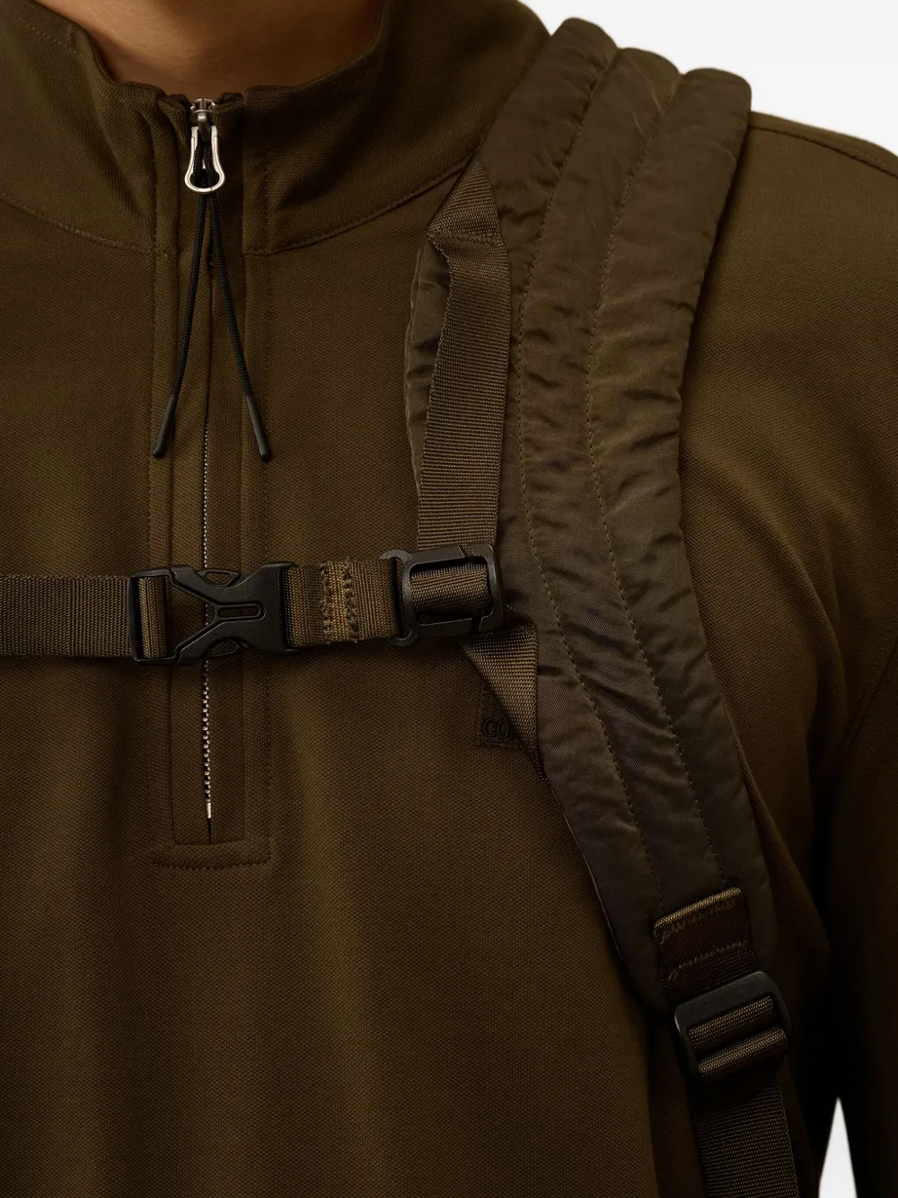 C.p. Company Logo-strap Backpack In Green