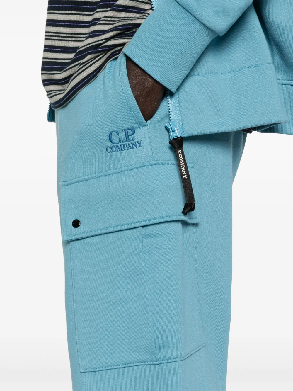 C.P. Company Broek met cargo zak Blauw