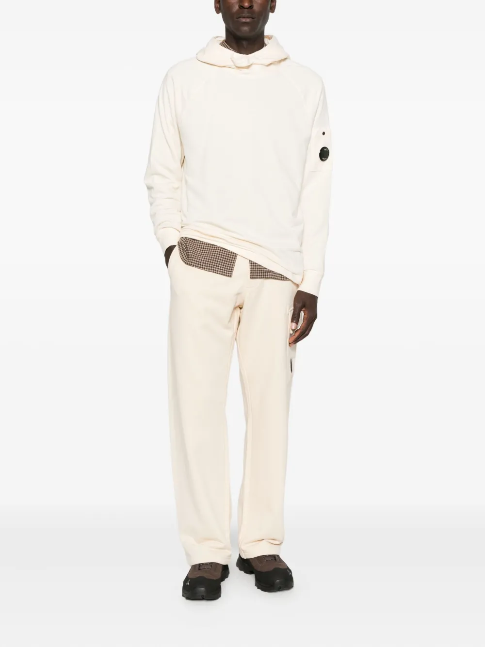 C.P. Company Hoodie met Lens-detail Beige