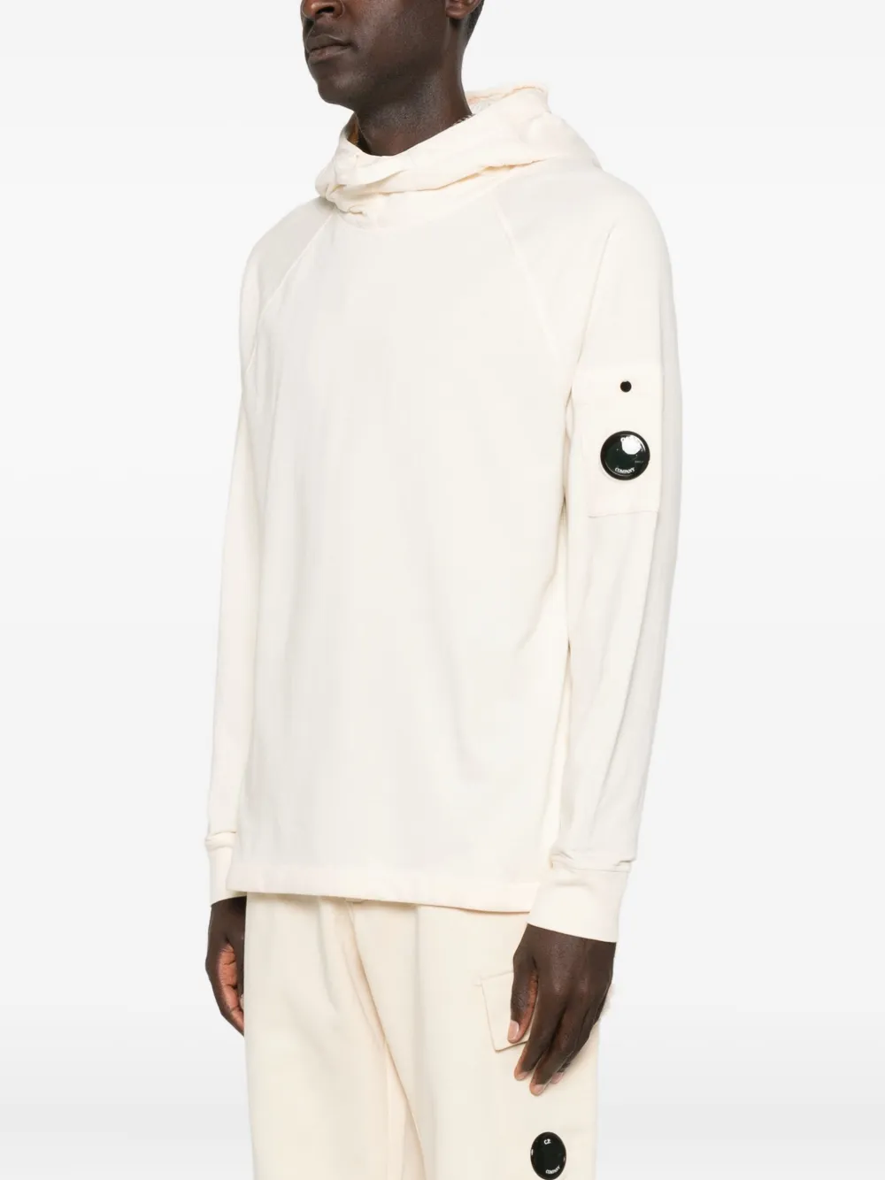 C.P. Company Hoodie met Lens-detail Beige