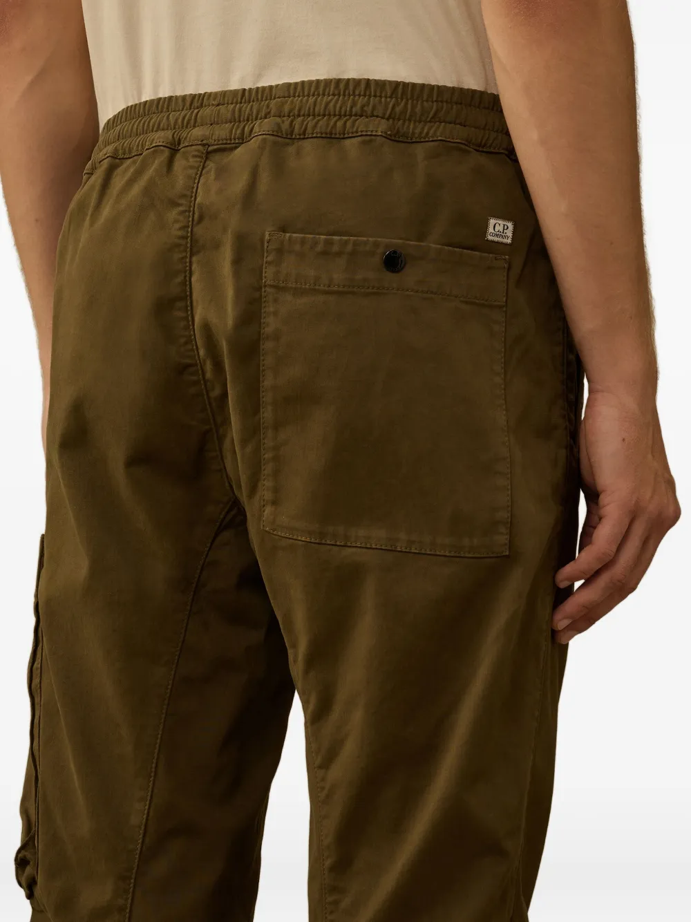 C.P. Company logo-patch cargo pants Groen