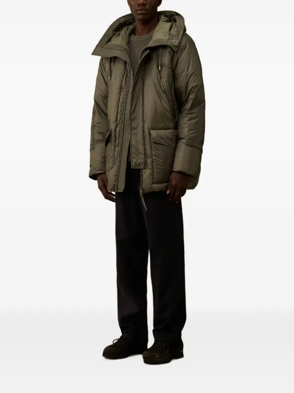 Company Goggle-detail Puffer Jacket Grey FARFETCH IN