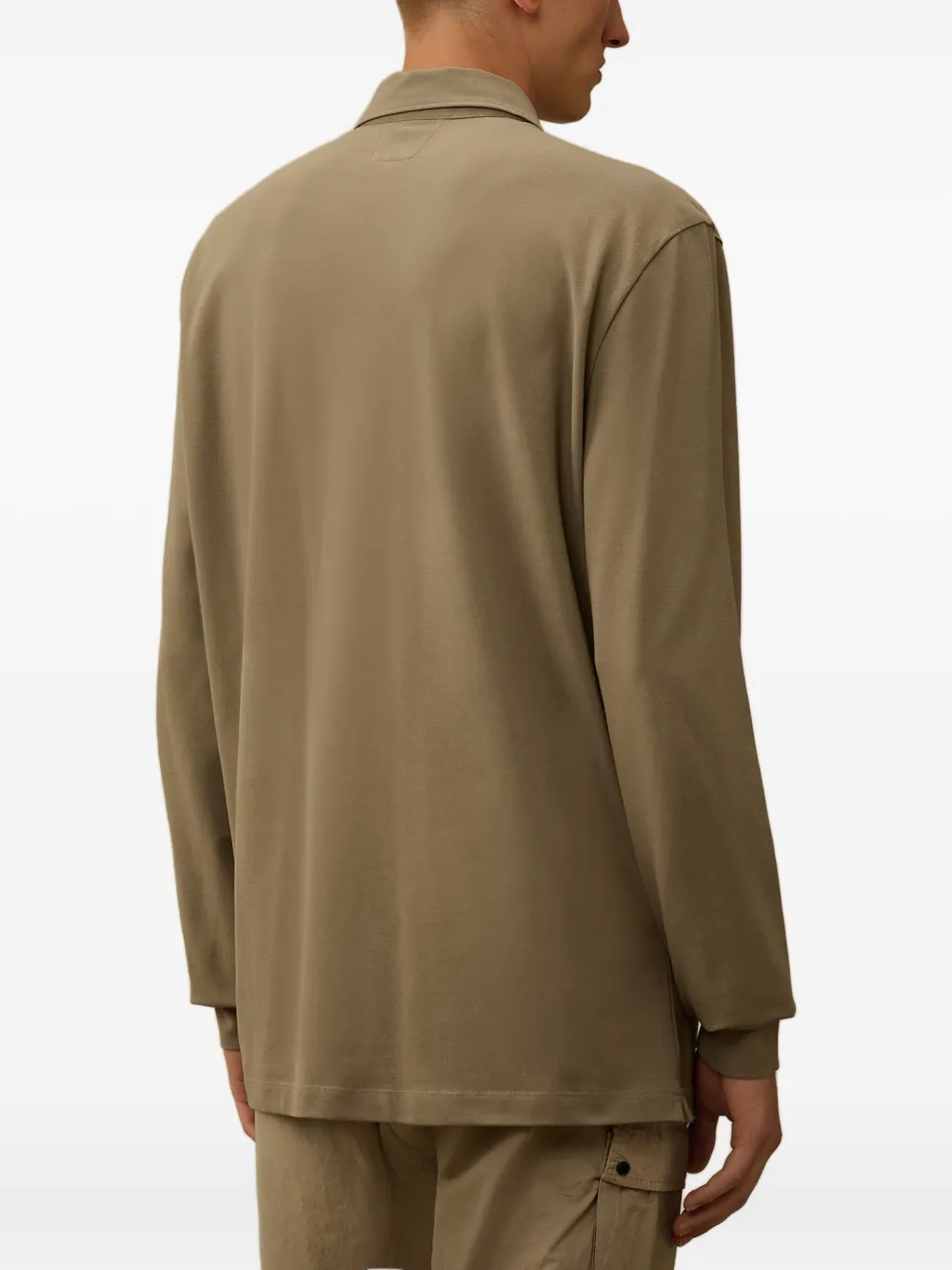 C.P. Company Poloshirt met lange mouwen en logo Groen