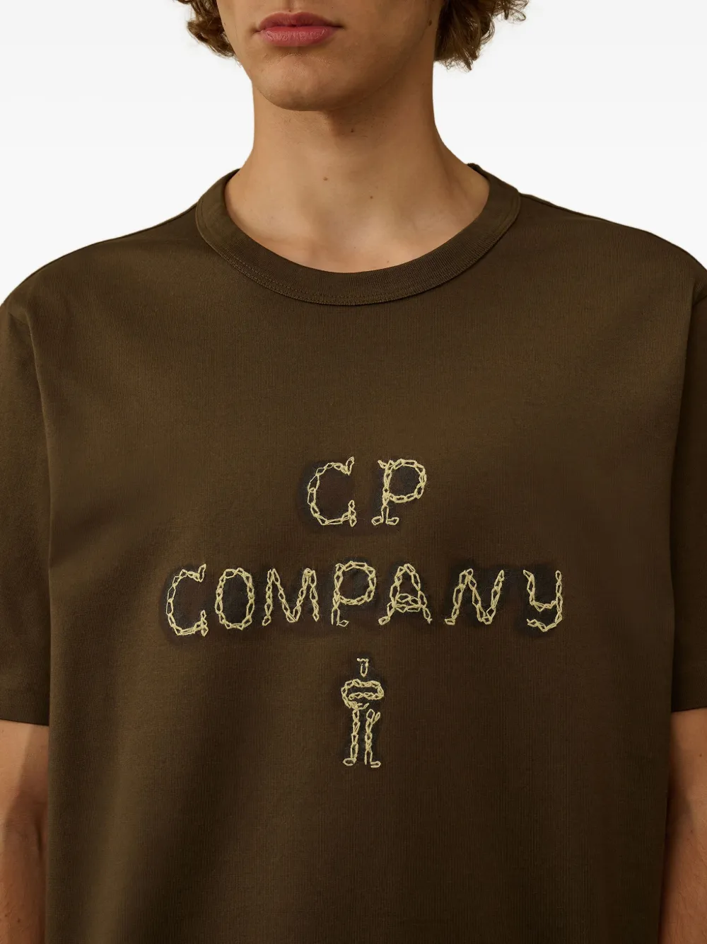 C.P. Company T-shirt met geborduurd logo Groen