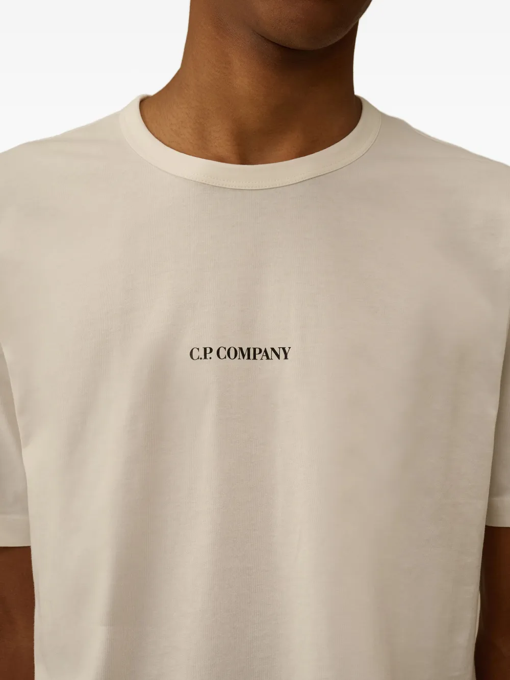 C.P. Company logo-embroidered cotton T-shirt Wit
