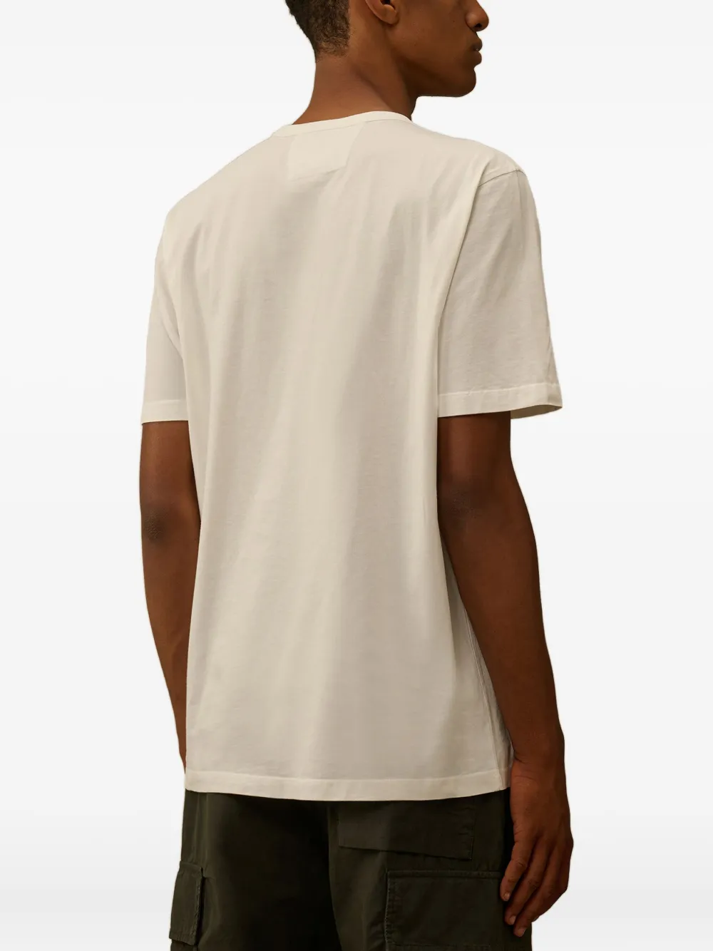 C.P. Company logo-embroidered cotton T-shirt Wit