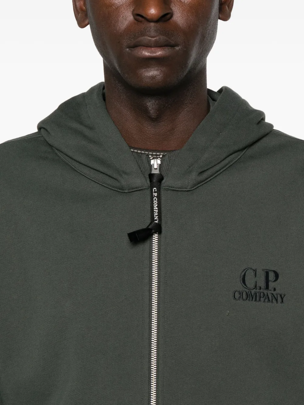 C.p. Company Zip-up Hoodie In Gray