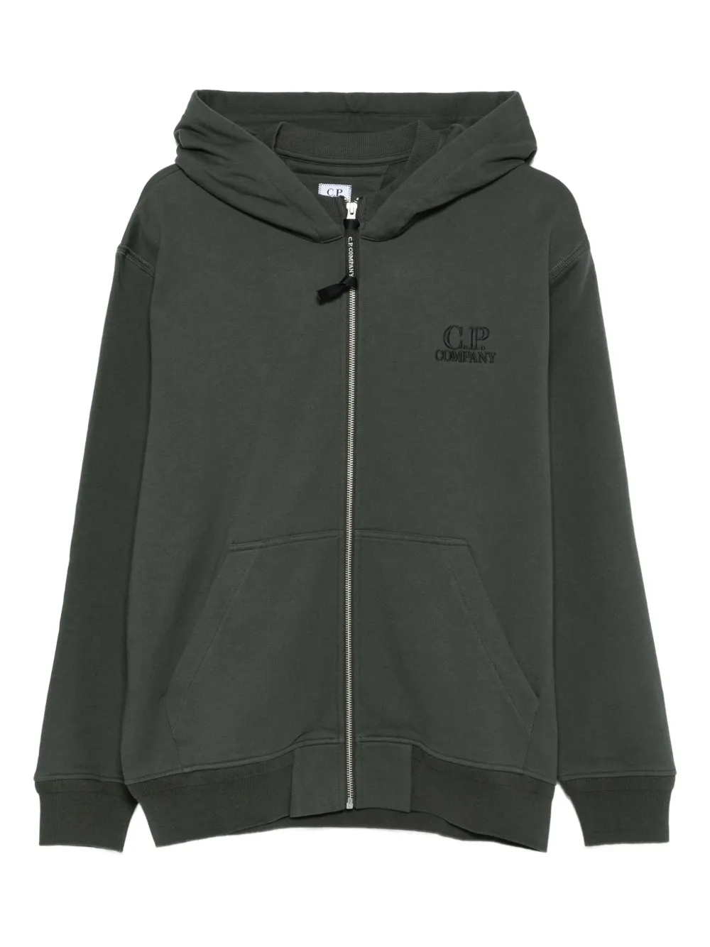 C.p. Company Zip-up Hoodie In Gray