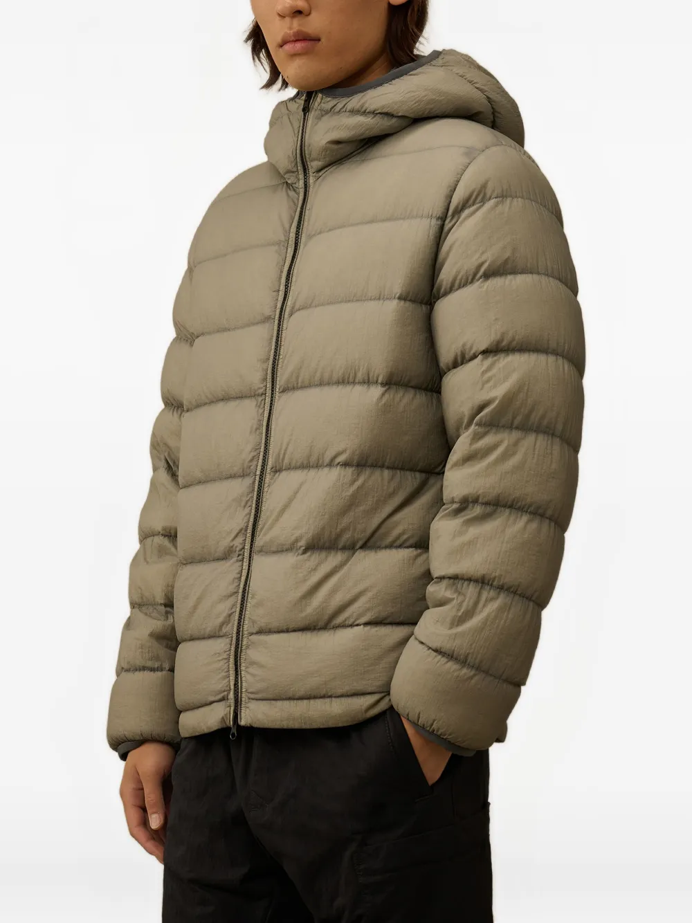 C.p. Company Hooded Pocket Coat In Brown