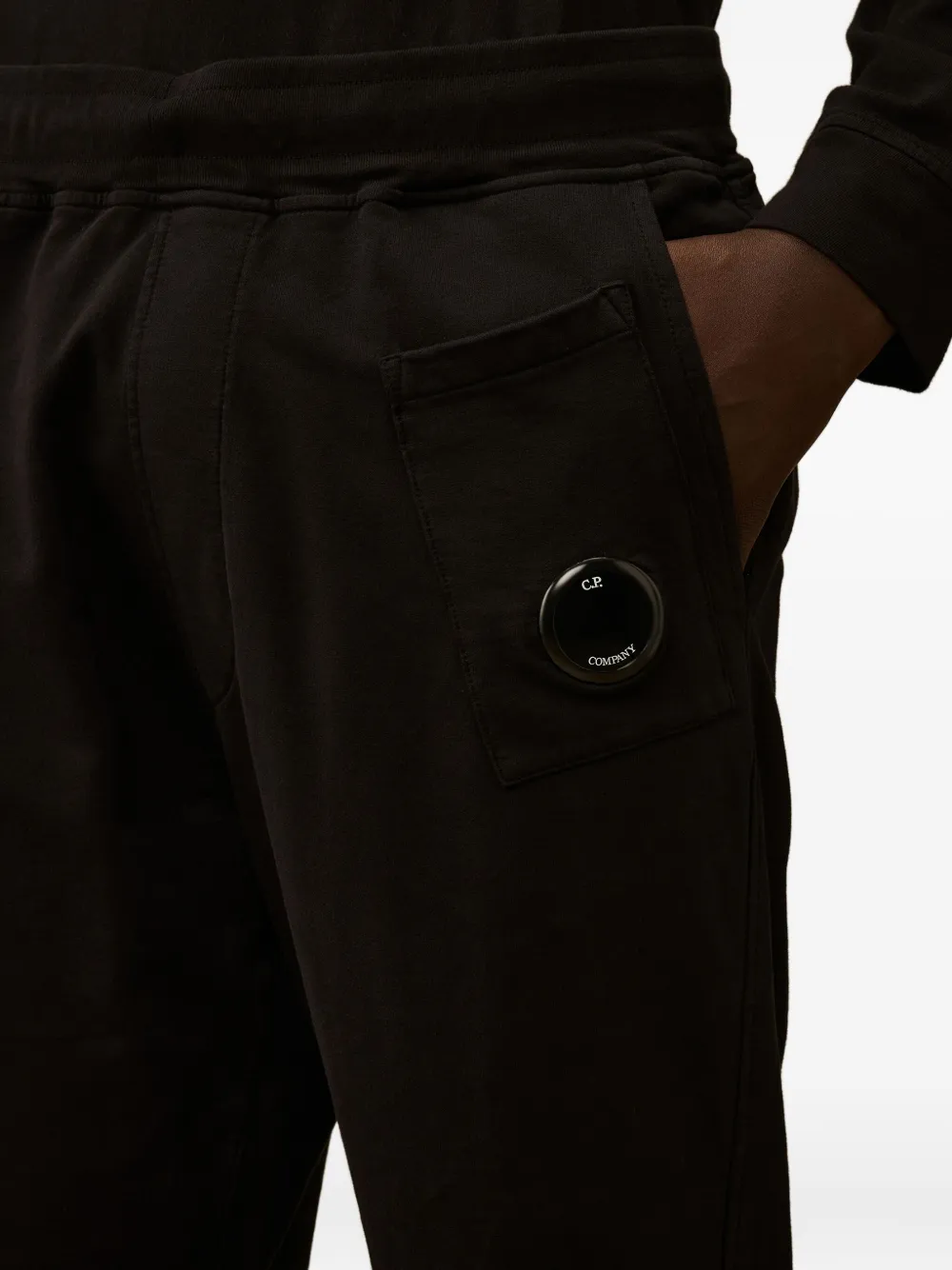 C.P. Company Trainingsshorts met opgestikte zak Zwart