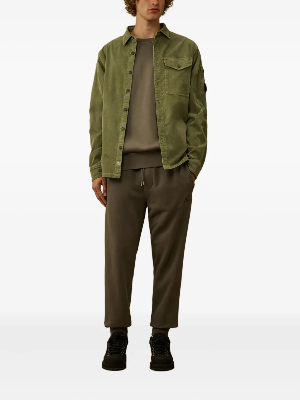 C.P. Company logo-embroidered drawstring track pants Bruin