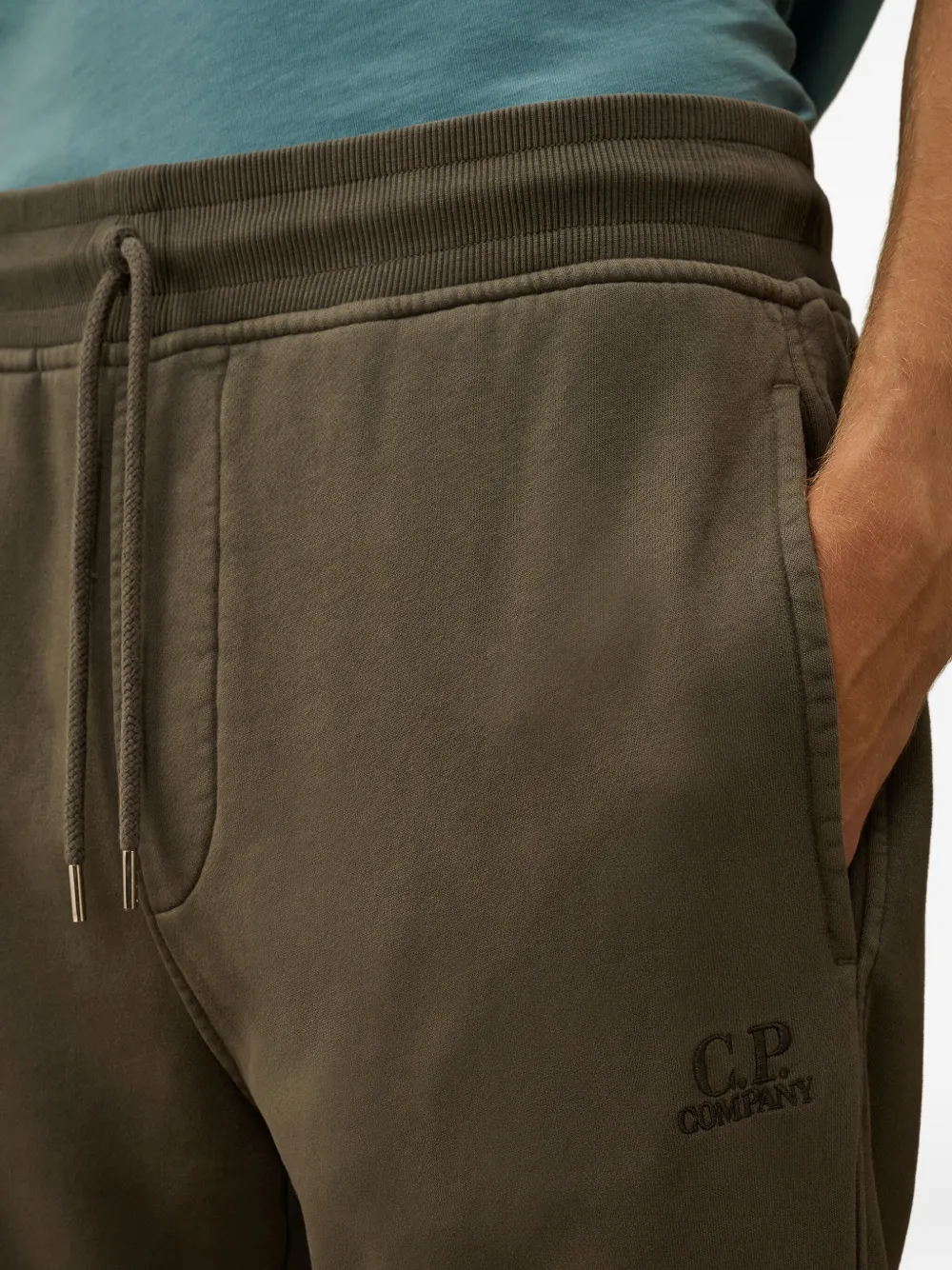 C.P. Company logo-embroidered drawstring track pants Bruin