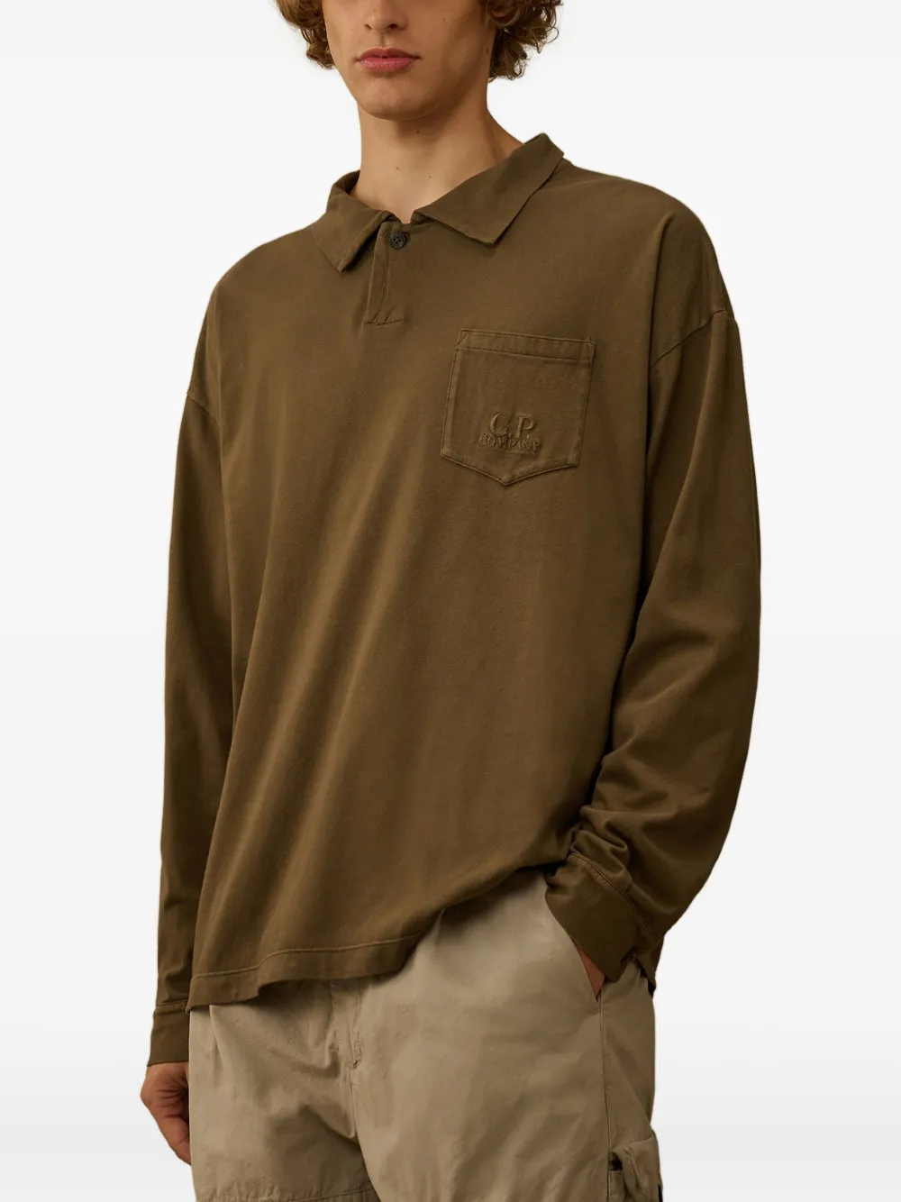 C.P. Company Poloshirt met borstzak Groen