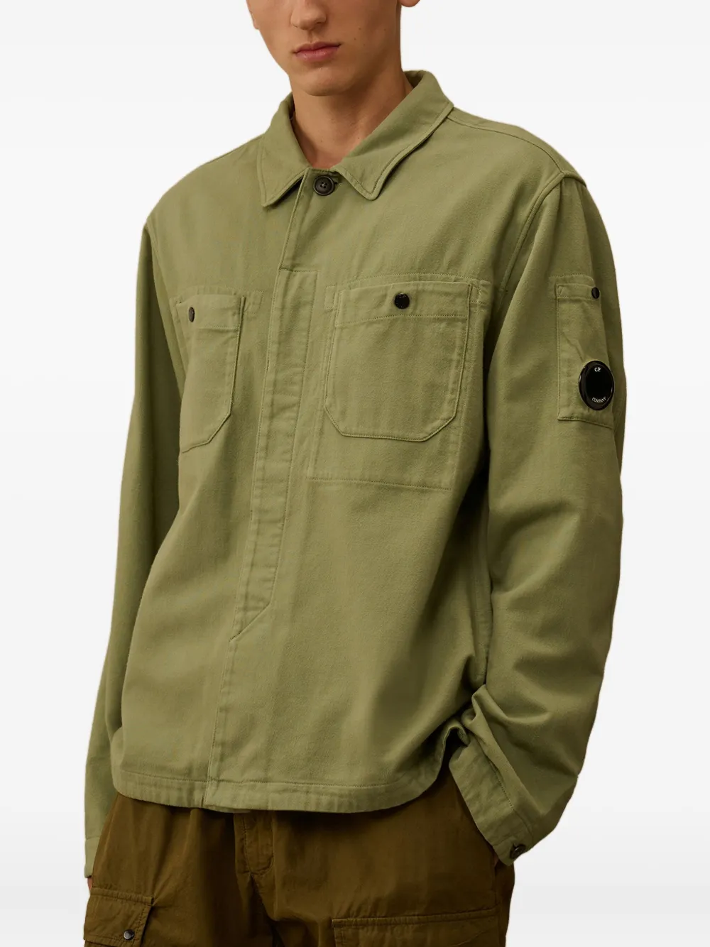 C.P. Company Shirtjack met opgestikte zak Groen