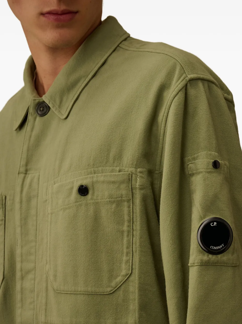 C.P. Company Shirtjack met opgestikte zak Groen