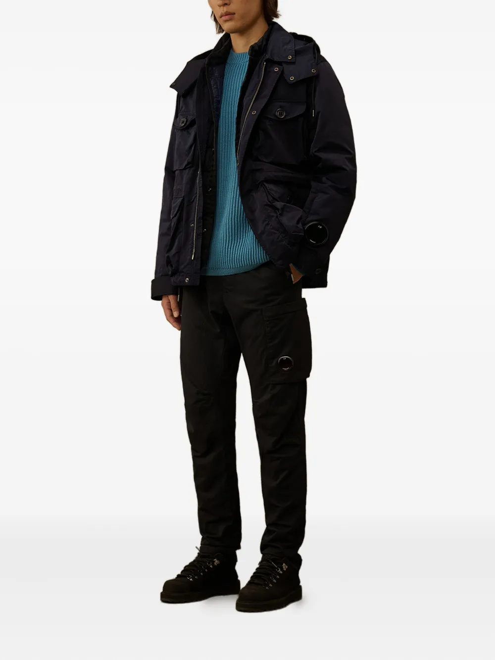 C.P. Company ribbed patch-pocket sweater - Blauw