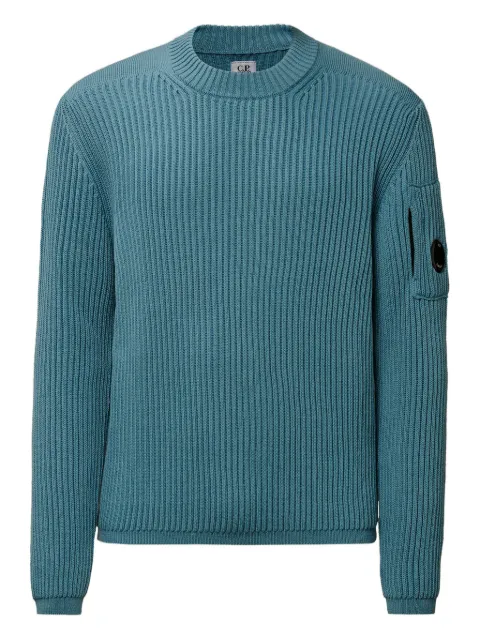 C.P. Company suéter tejido de canalé con bolsillo de parche