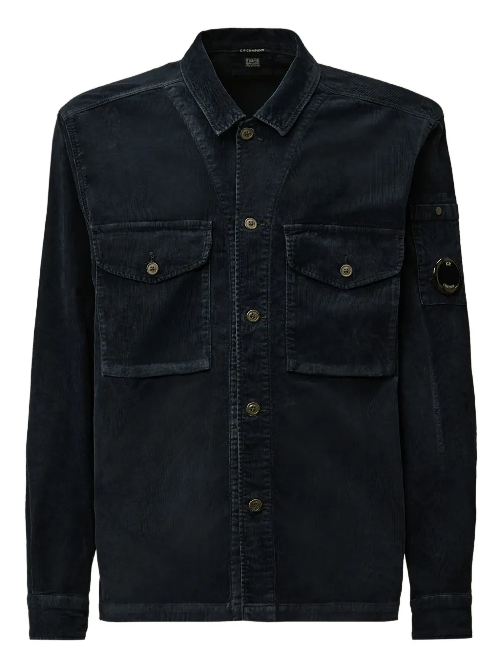 C.P. Company Ribfluwelen shirtjack met zak Blauw