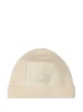 C.P. Company ribbed-wool logo-patch beanie hat - Neutrals