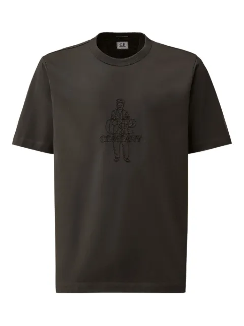 C.P. Company embroidered-figure cotton T-shirt