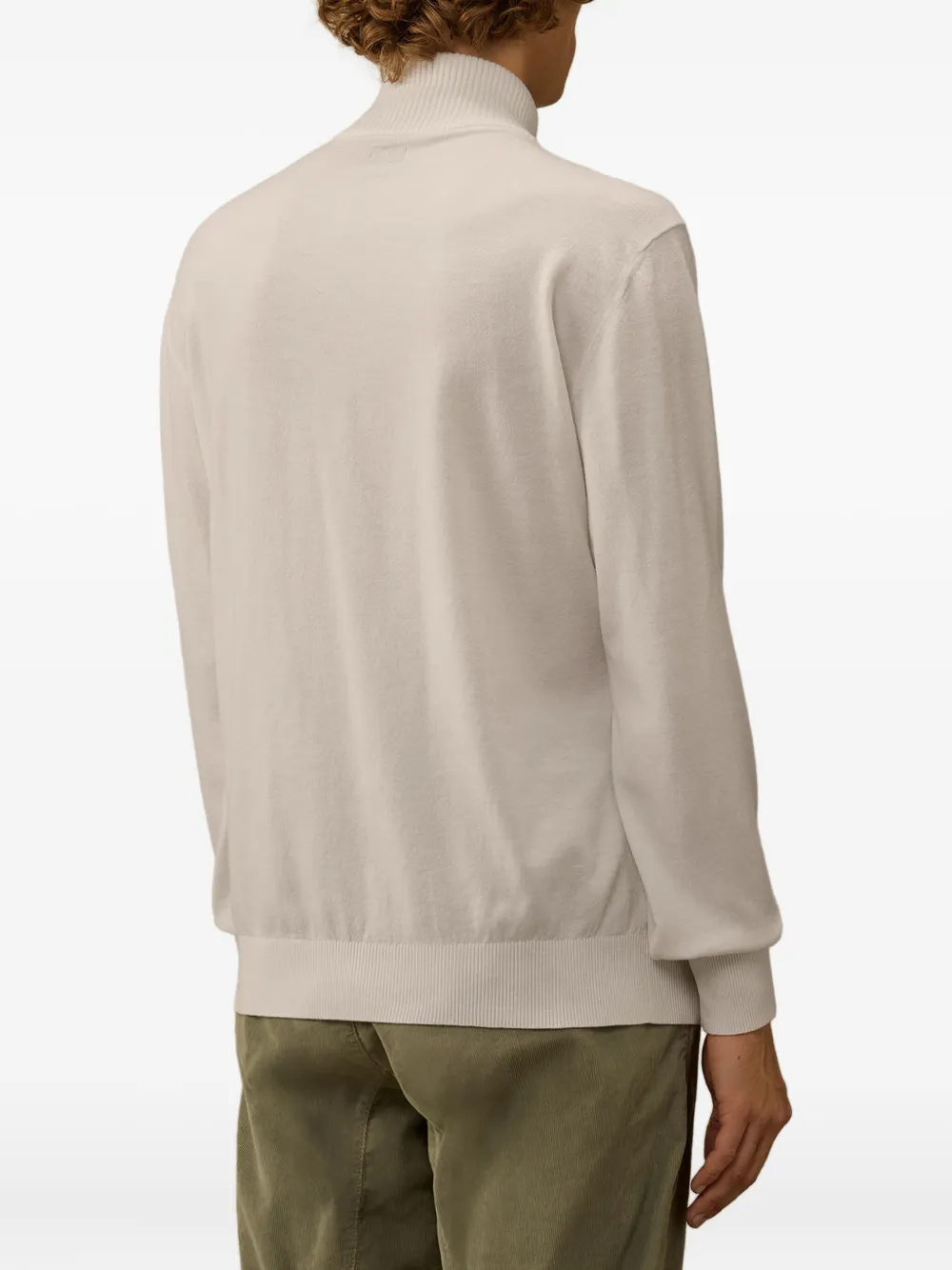 C.P. Company half-zip lens-pocket sweater Wit