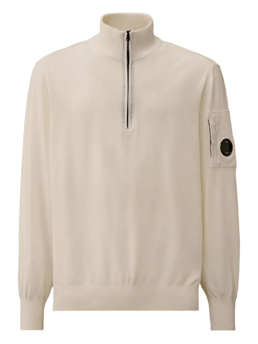C.P. Company half-zip lens-pocket sweater Wit