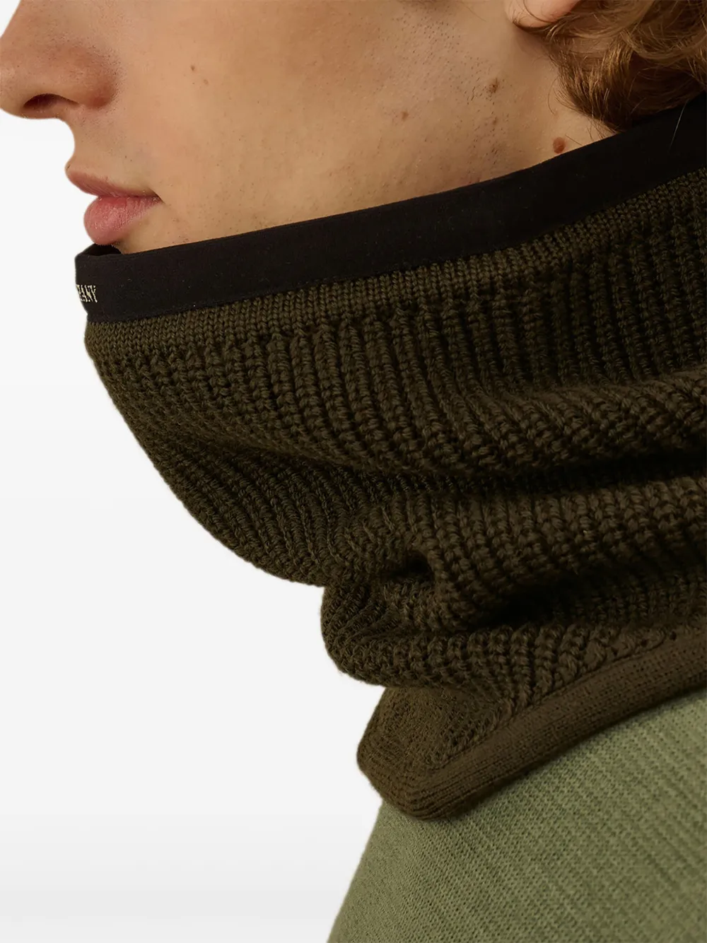 C.P. Company Ribgebreide nekwarmer Groen