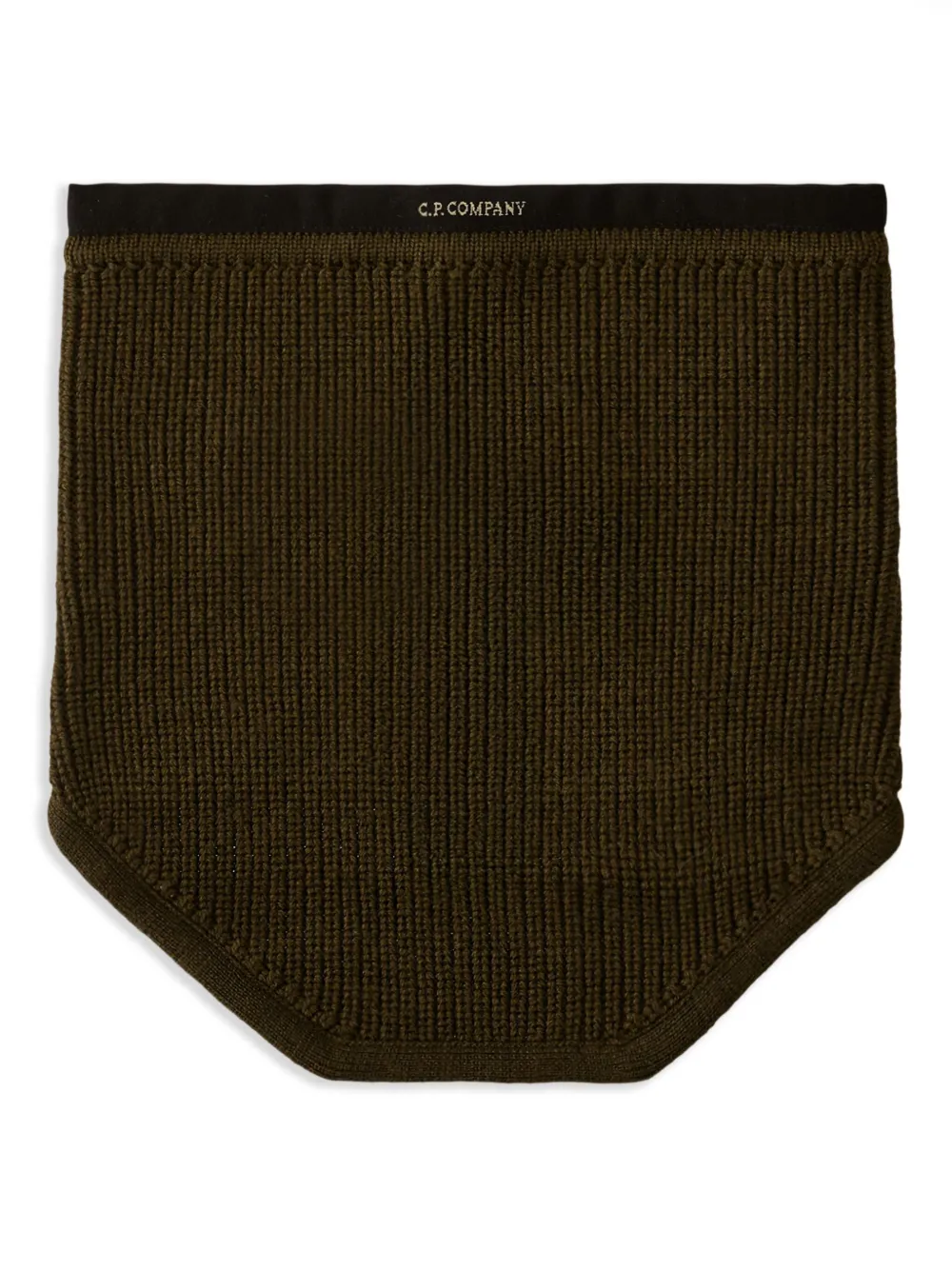 C.P. Company ribbed knit neck warmer | Green | Image 1