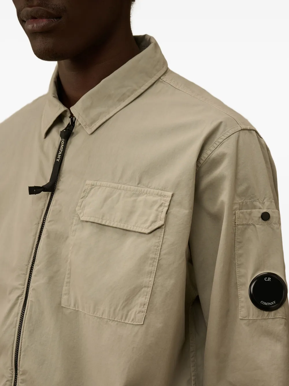 C.P. Company zip-fastening pocket shirt jacket Beige