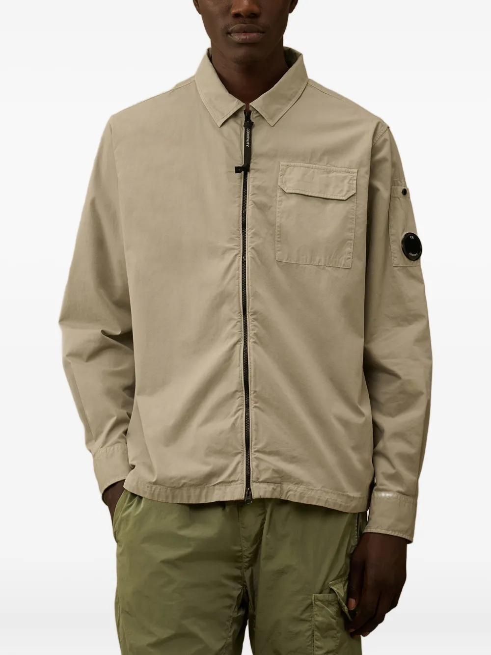C.P. Company zip-fastening pocket shirt jacket Beige