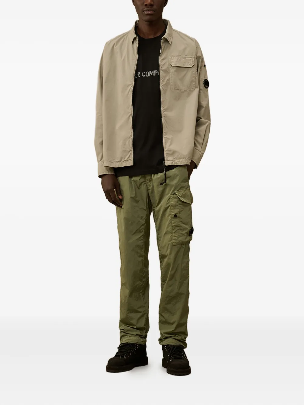C.P. Company zip-fastening pocket shirt jacket Beige