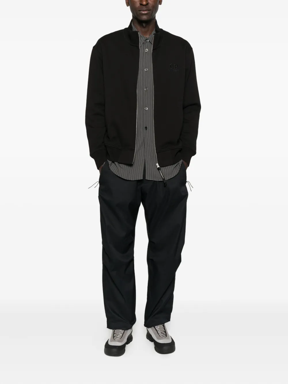 C.P. Company Broek met elastische tailleband - Zwart
