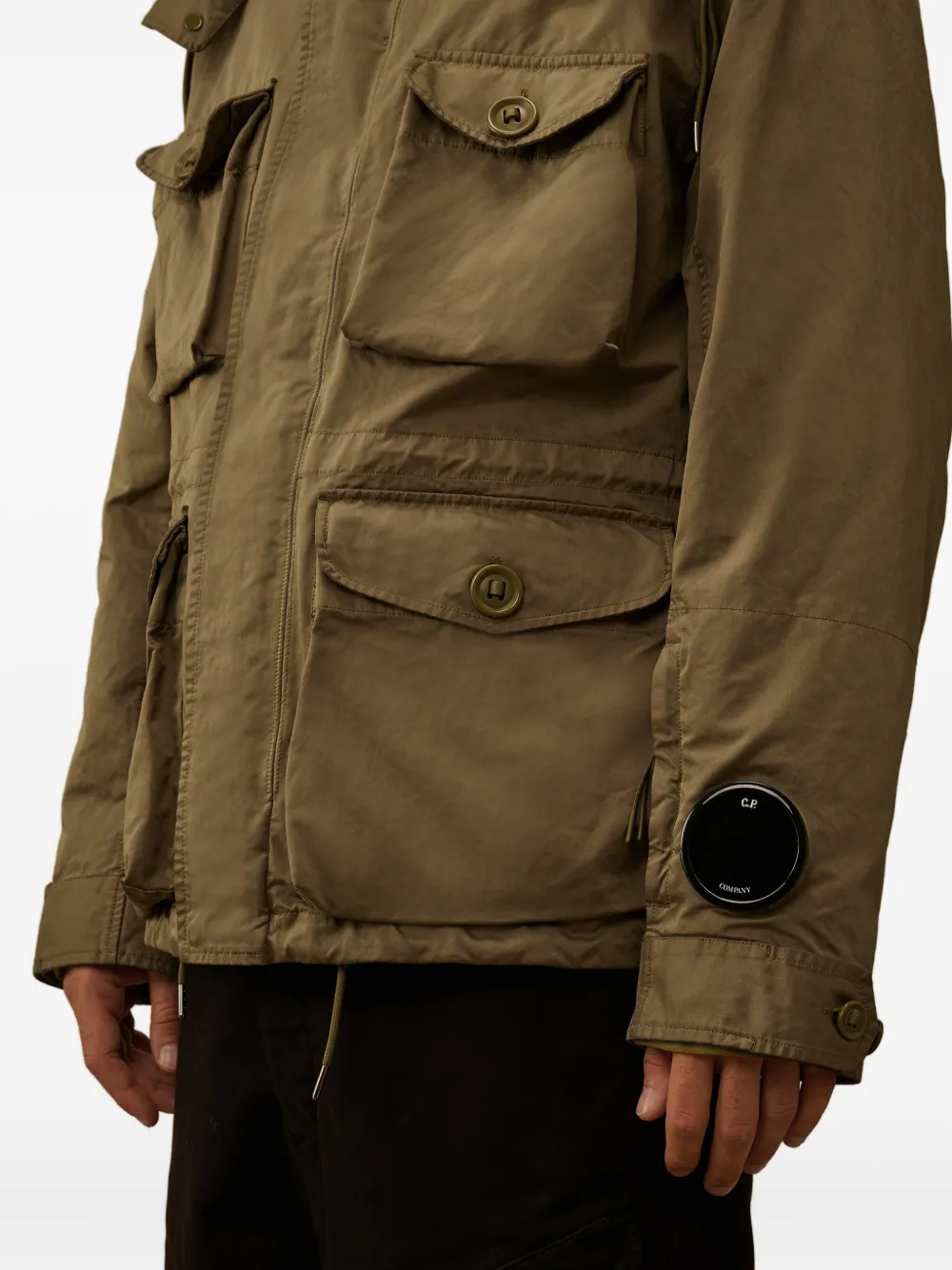 C.p. Company Mille Hooded Jacket In Brown