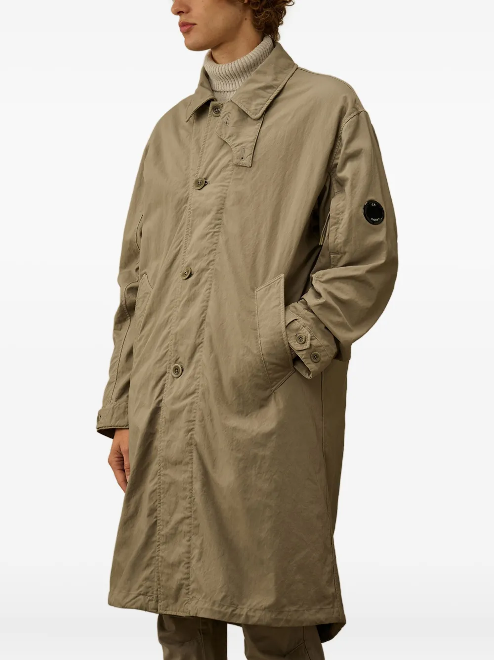C.P. Company quilted-lined buttoned coat Beige