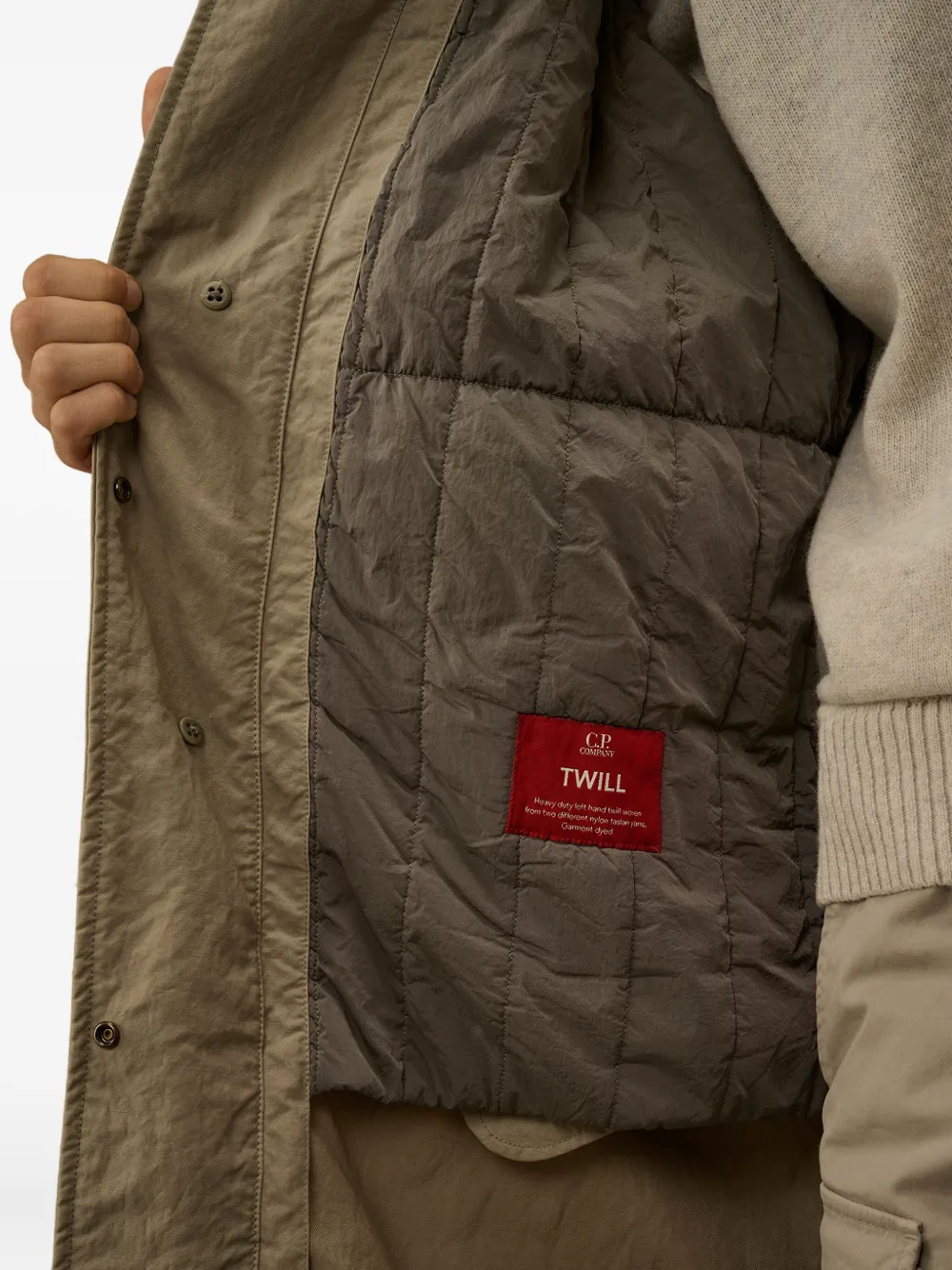 C.P. Company quilted-lined buttoned coat Beige