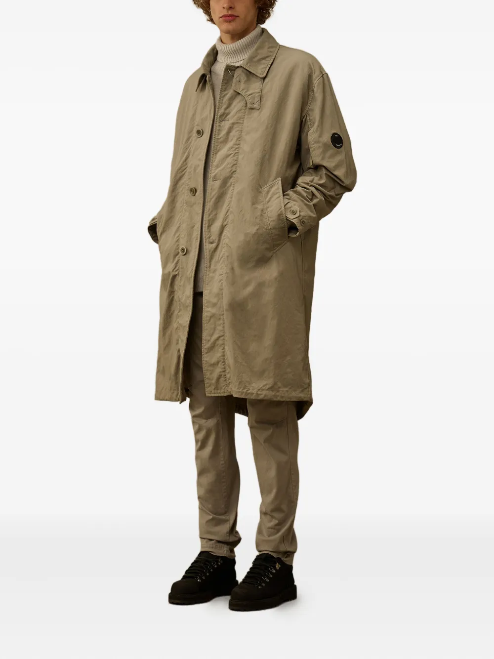 C.P. Company quilted-lined buttoned coat Beige