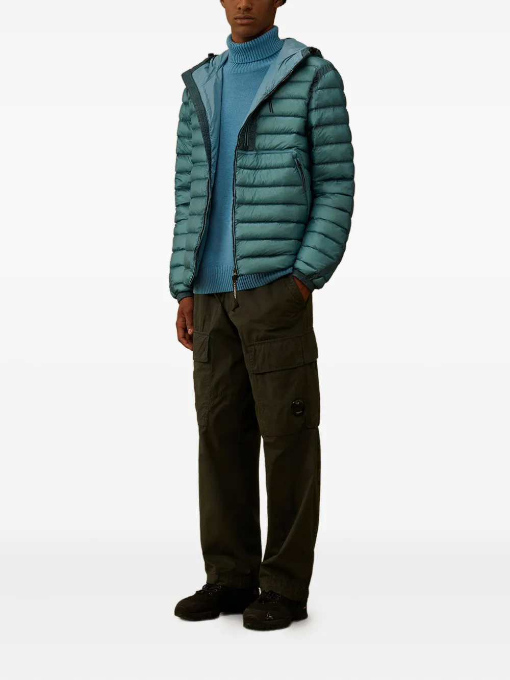 C.P. Company roll-neck patch-pocket jumper - Blauw