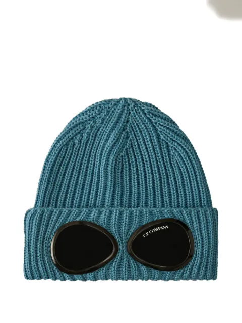 C.P. Company Gerippte Beanie mit Goggle-Detail
