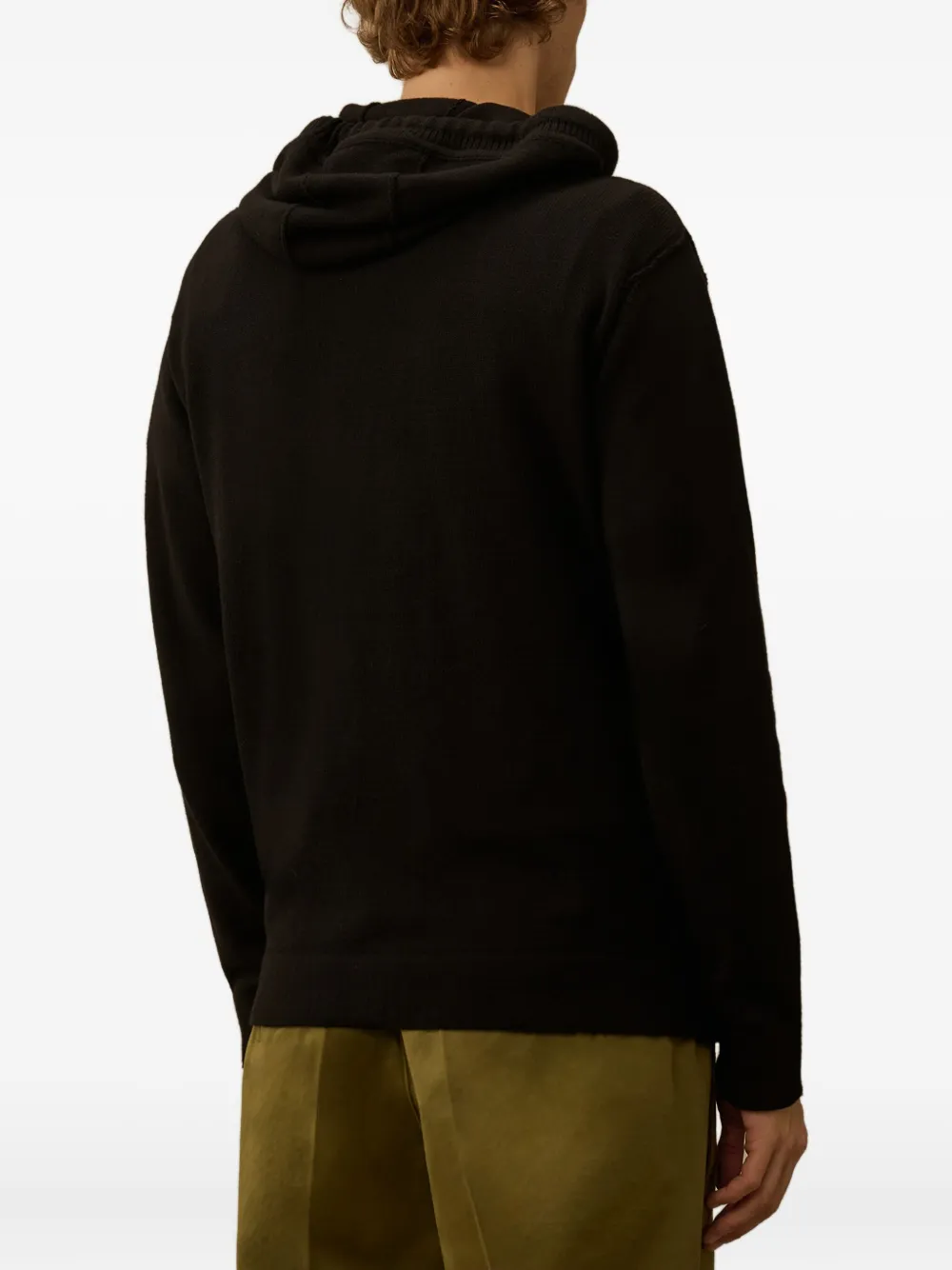 C.P. Company Hoodie met opgestikte zak Zwart