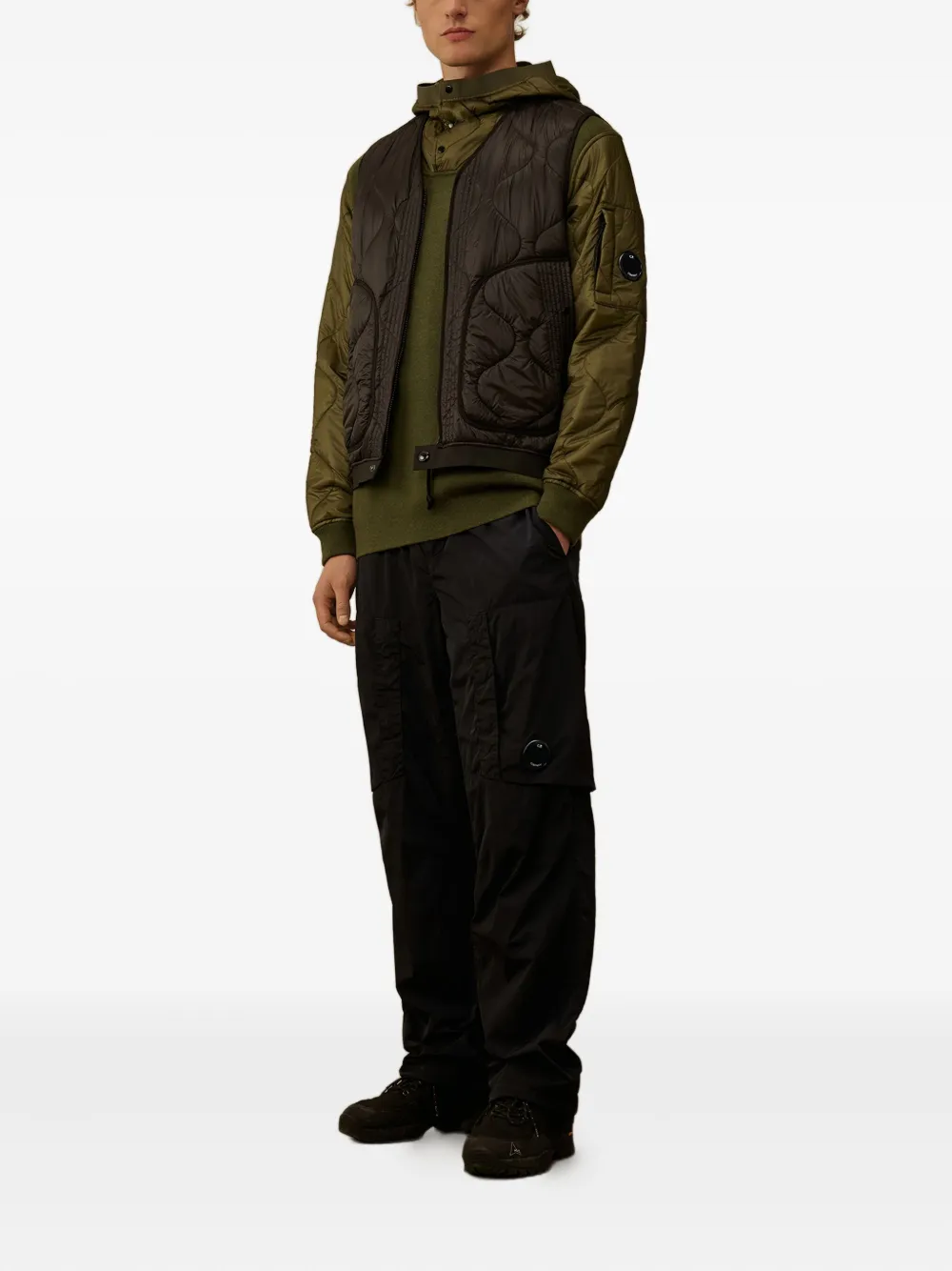 C.P. Company Hoodie met lens detail Groen
