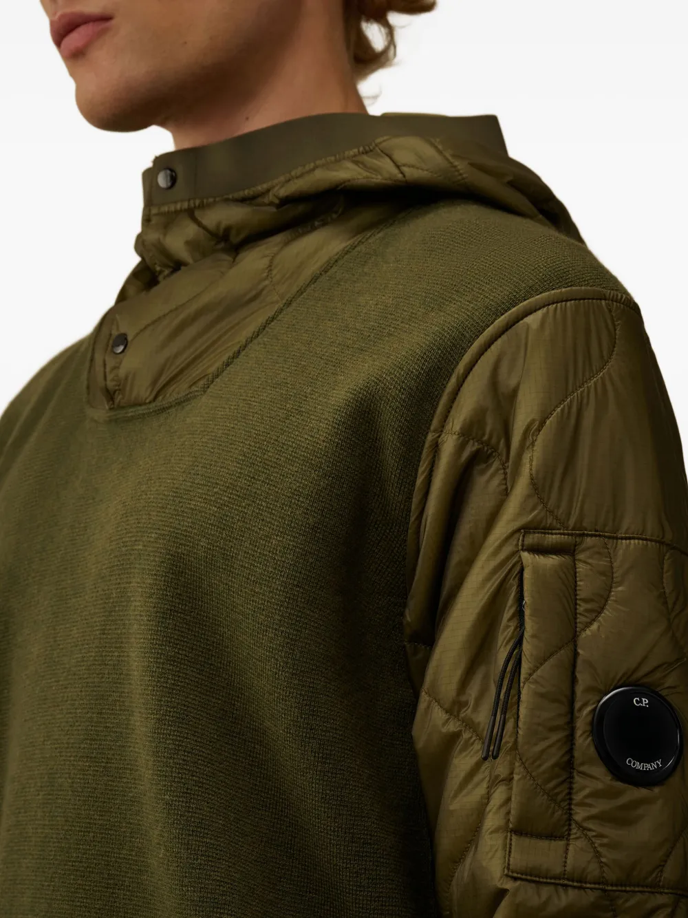 C.P. Company Hoodie met lens detail Groen
