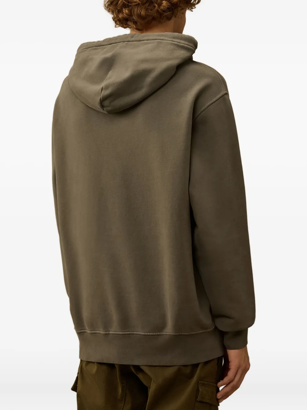 C.P. Company lens-detail hoodie Bruin