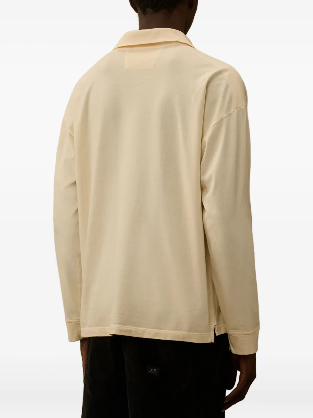 C.P. Company logo-embroidered polo shirt Beige