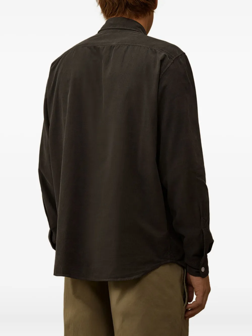 C.P. Company 2000 gestreept ribfluwelen overhemd Grijs