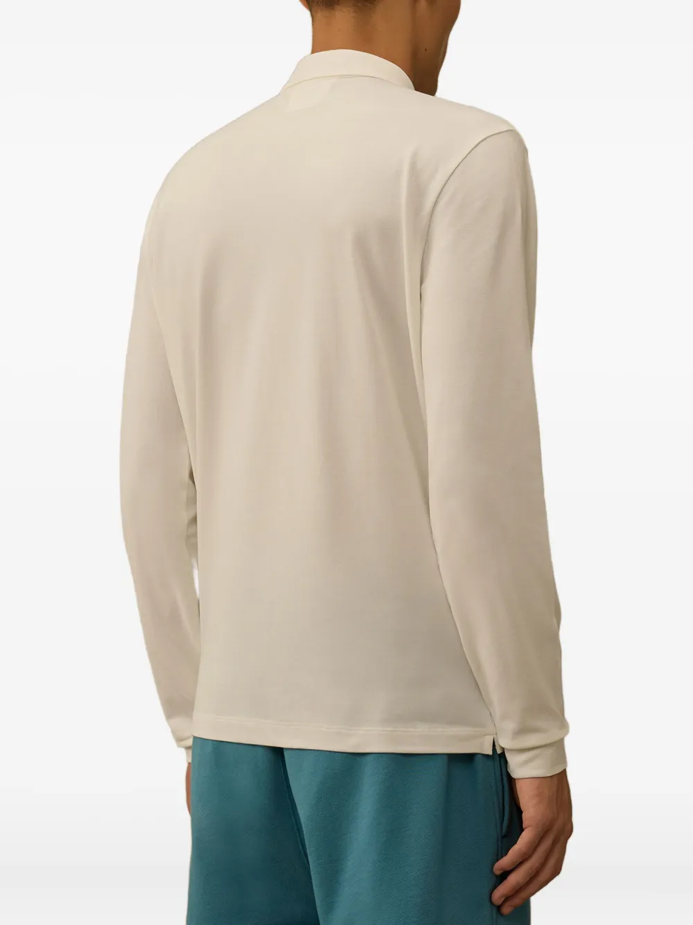 C.P. Company Poloshirt met lange mouwen en logo Wit