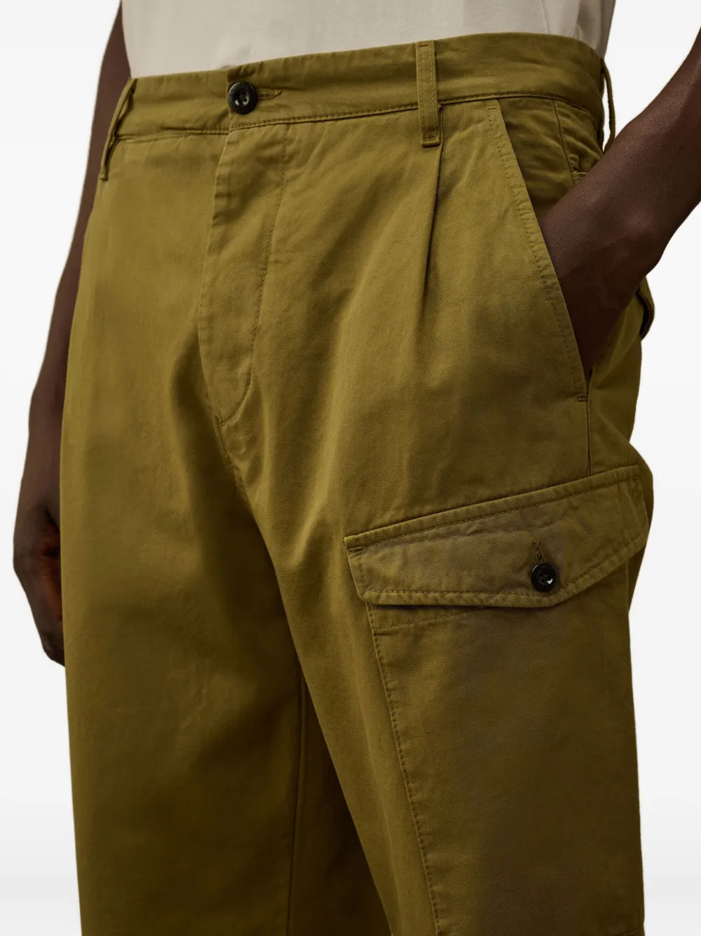 C.P. Company pleated cargo pants Groen