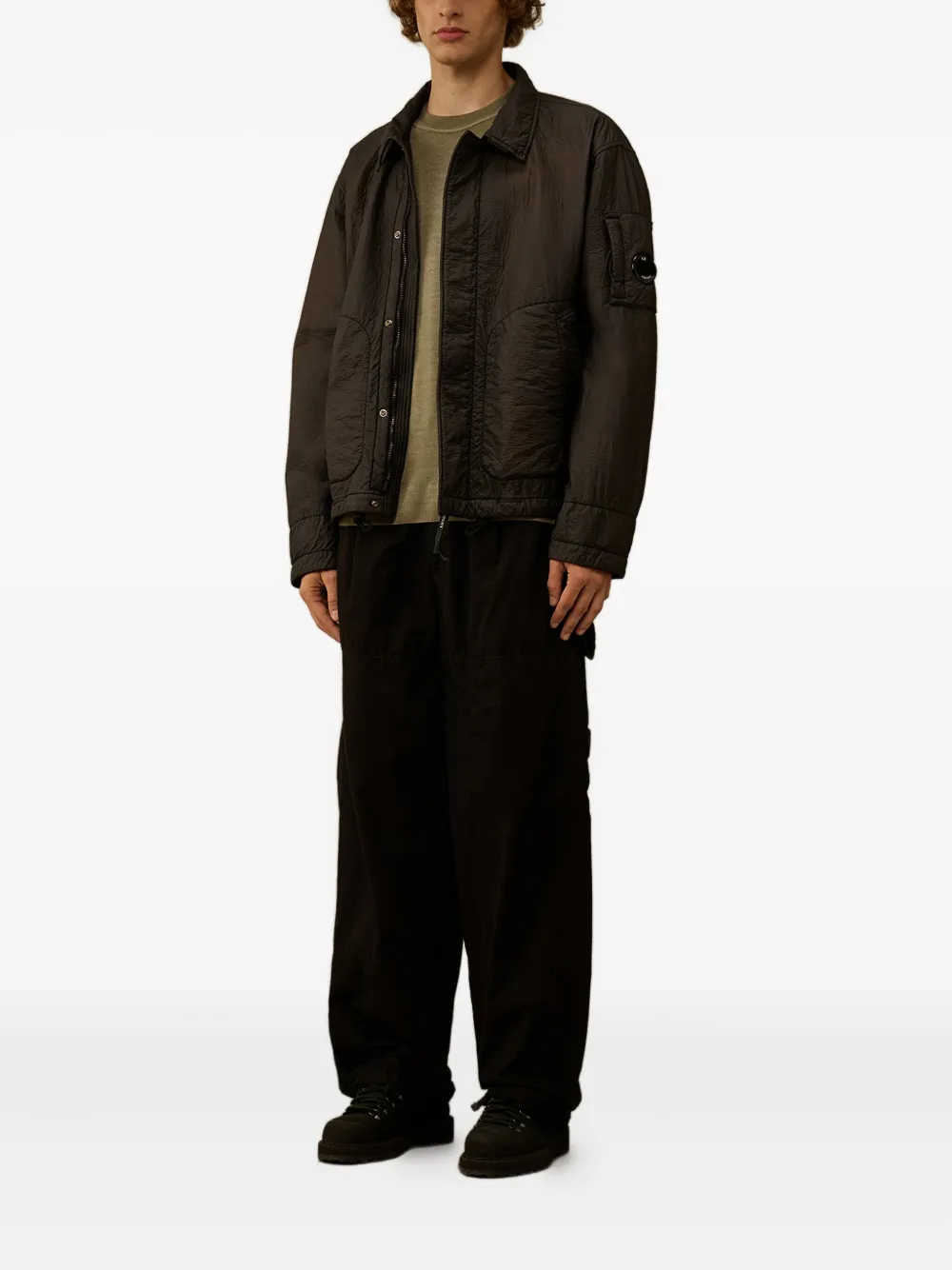 C.P. Company Trui met Lens-zak - Groen