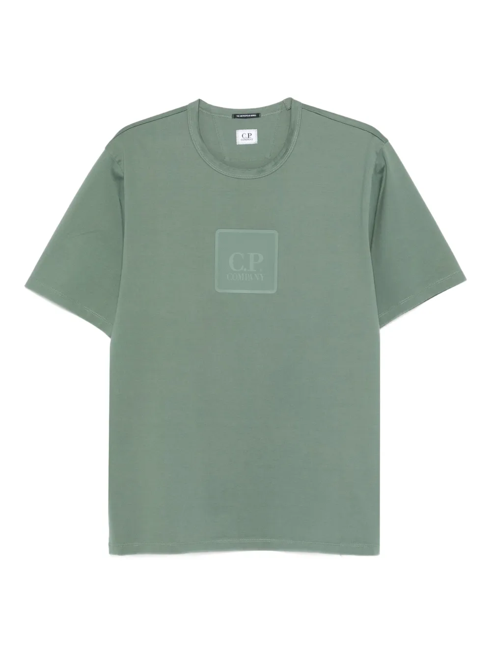 C.P. Company square-logo cotton T-shirt | Green | Image 1