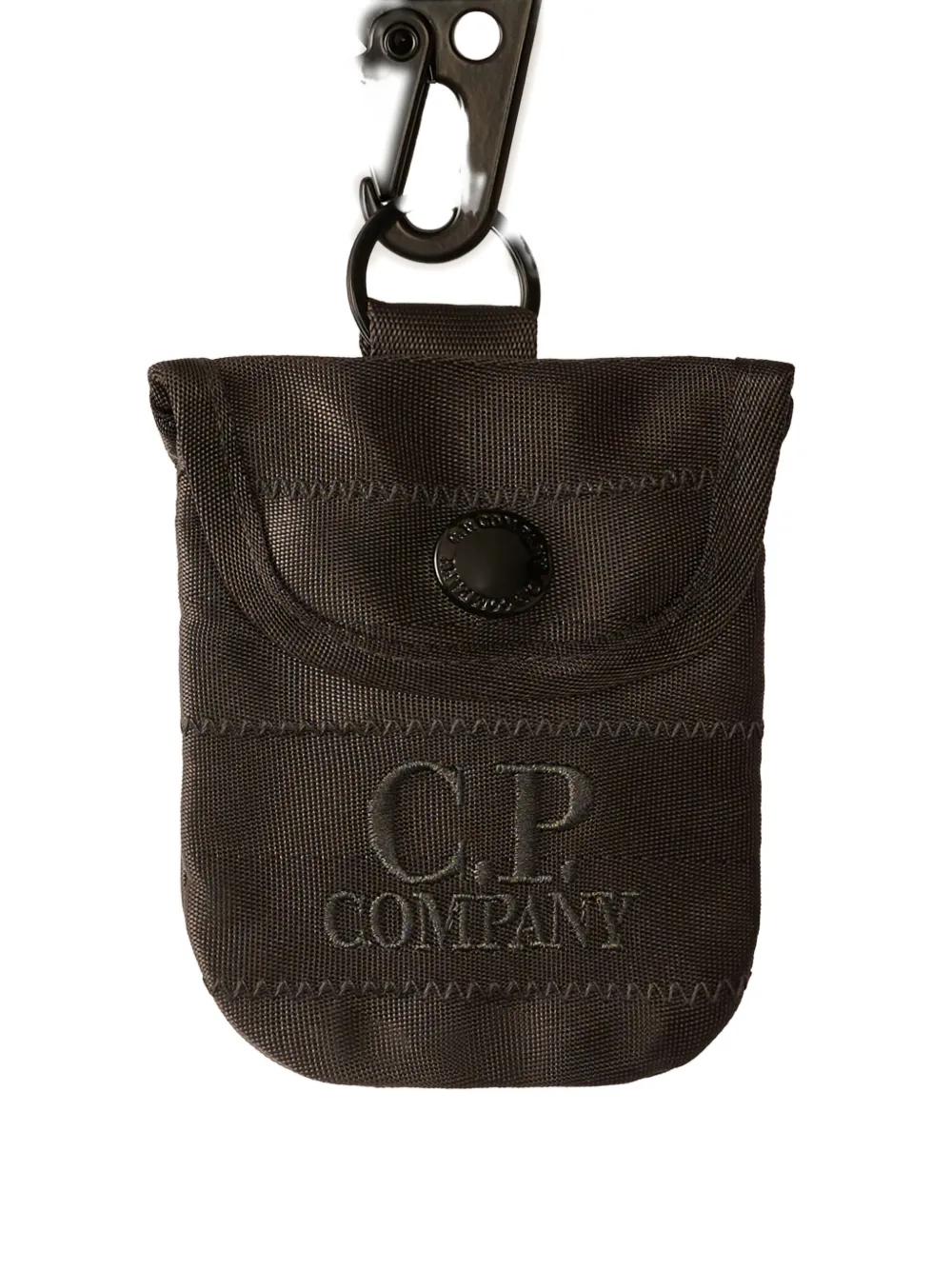 C.p. Company Button-fastening Keyring In Black